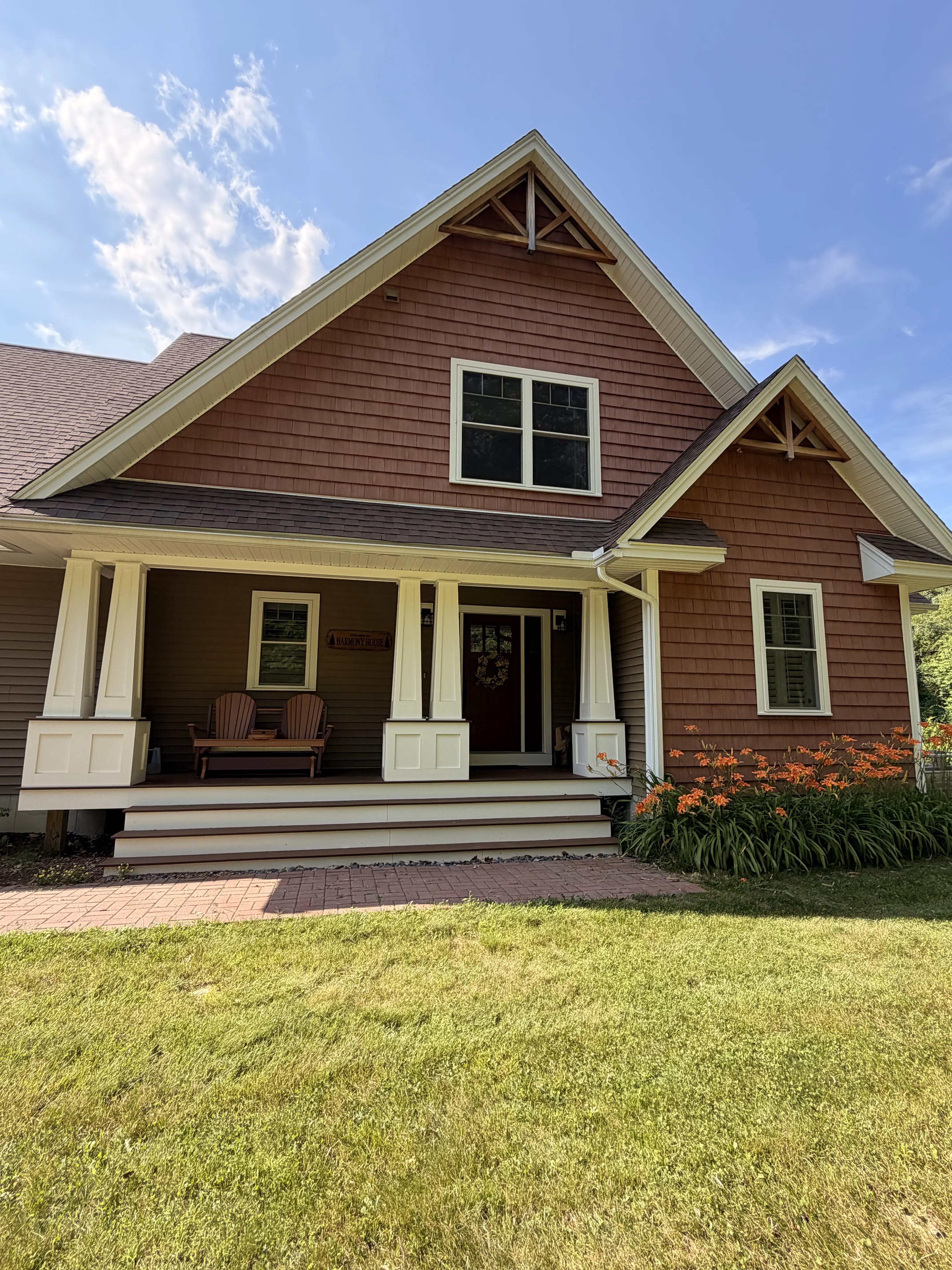 Front of the house — Harmony House, Harvey Lake NH
