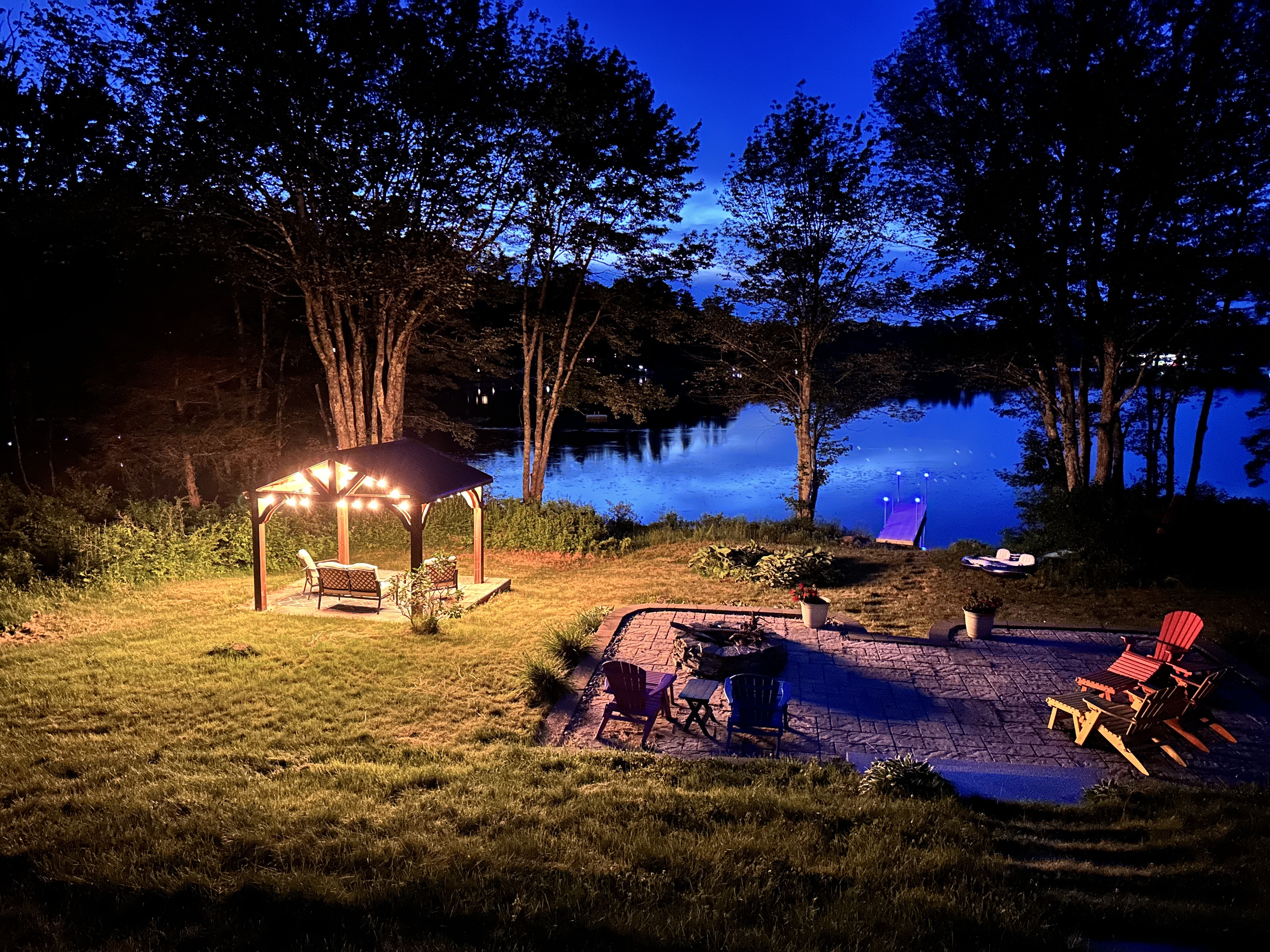 Night at Harmony House — Harmony House, Harvey Lake NH