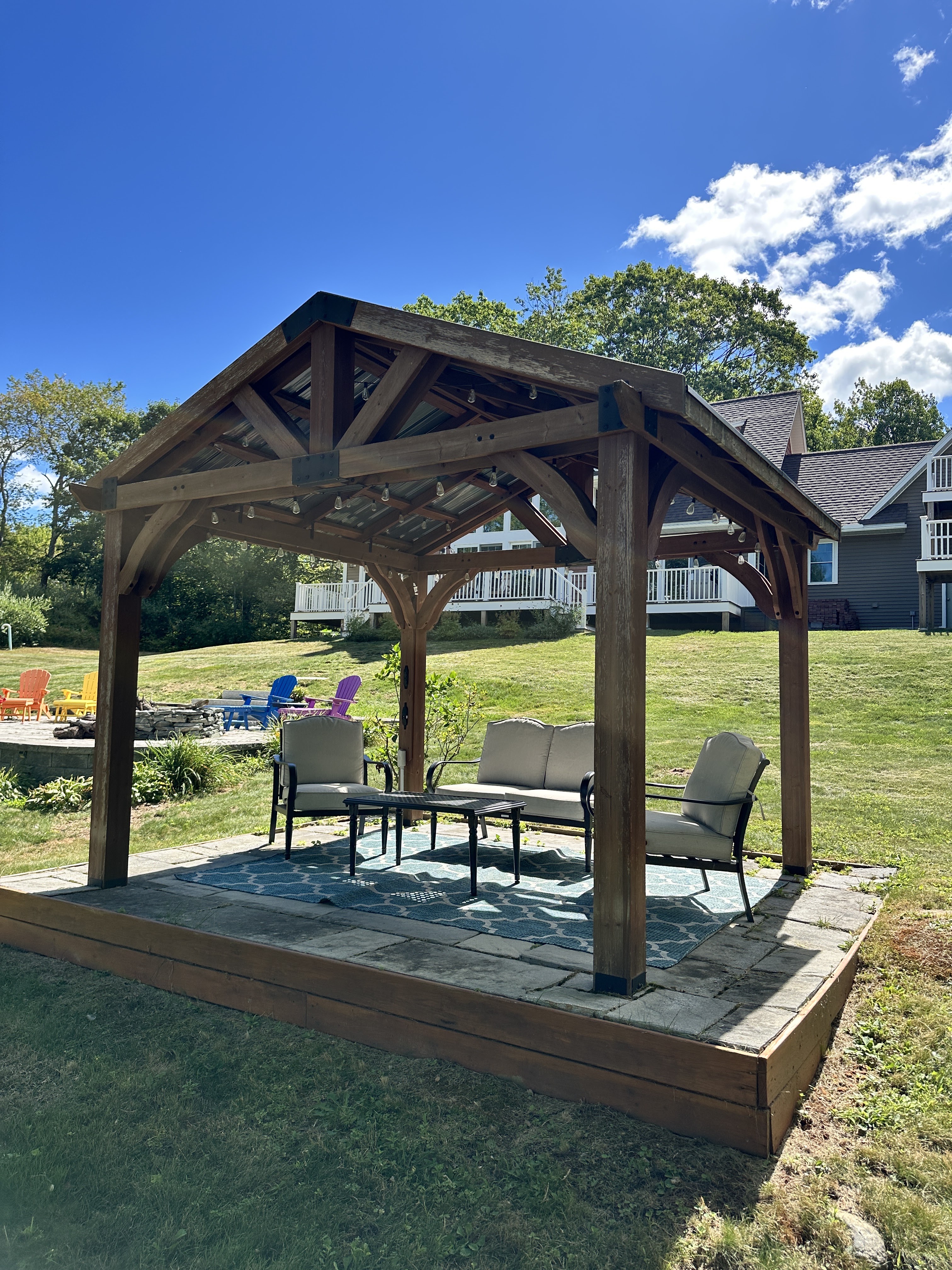 Covered pavilion — Harmony House, Harvey Lake NH