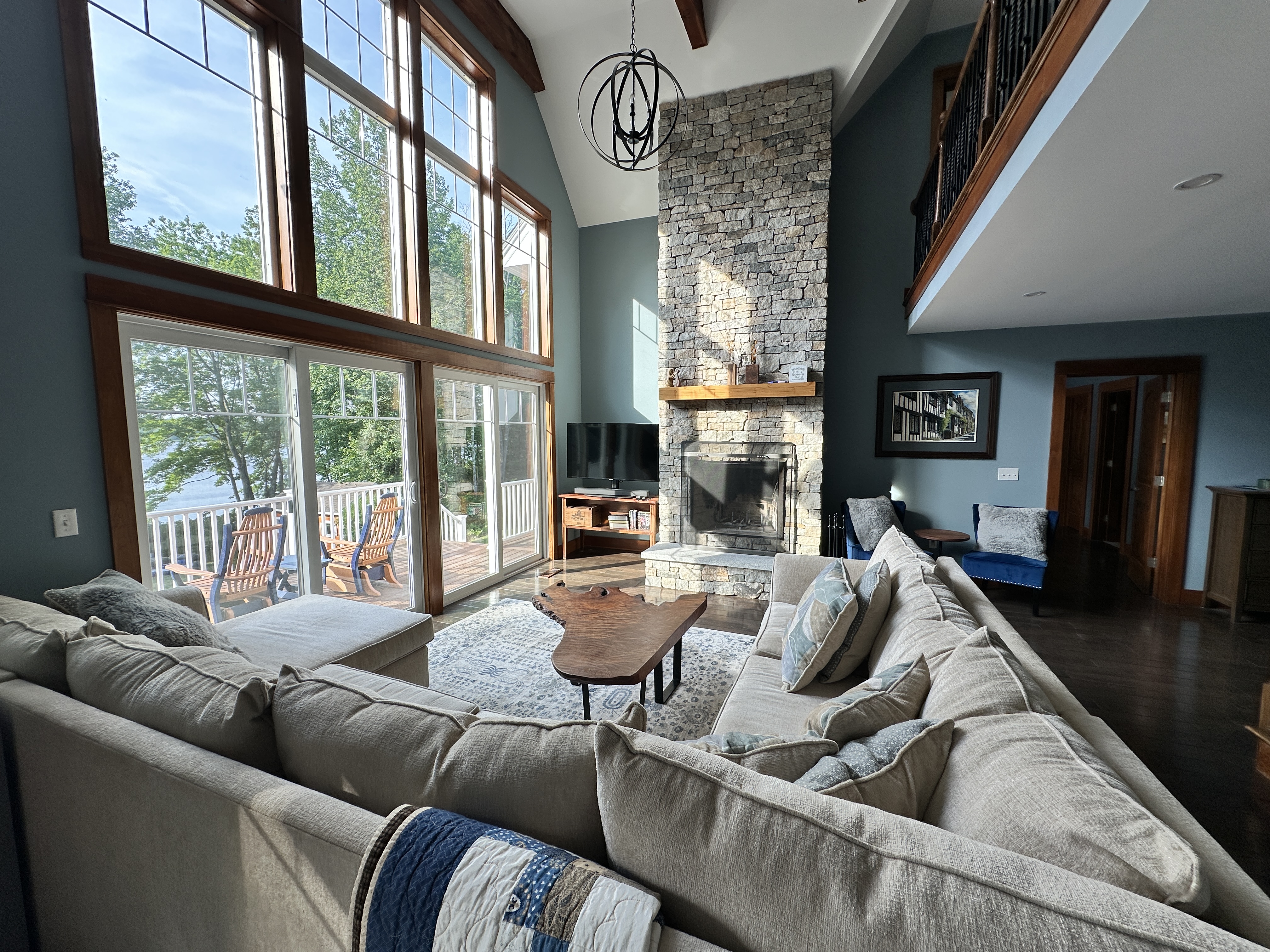 The great room — Harmony House, Harvey Lake NH
