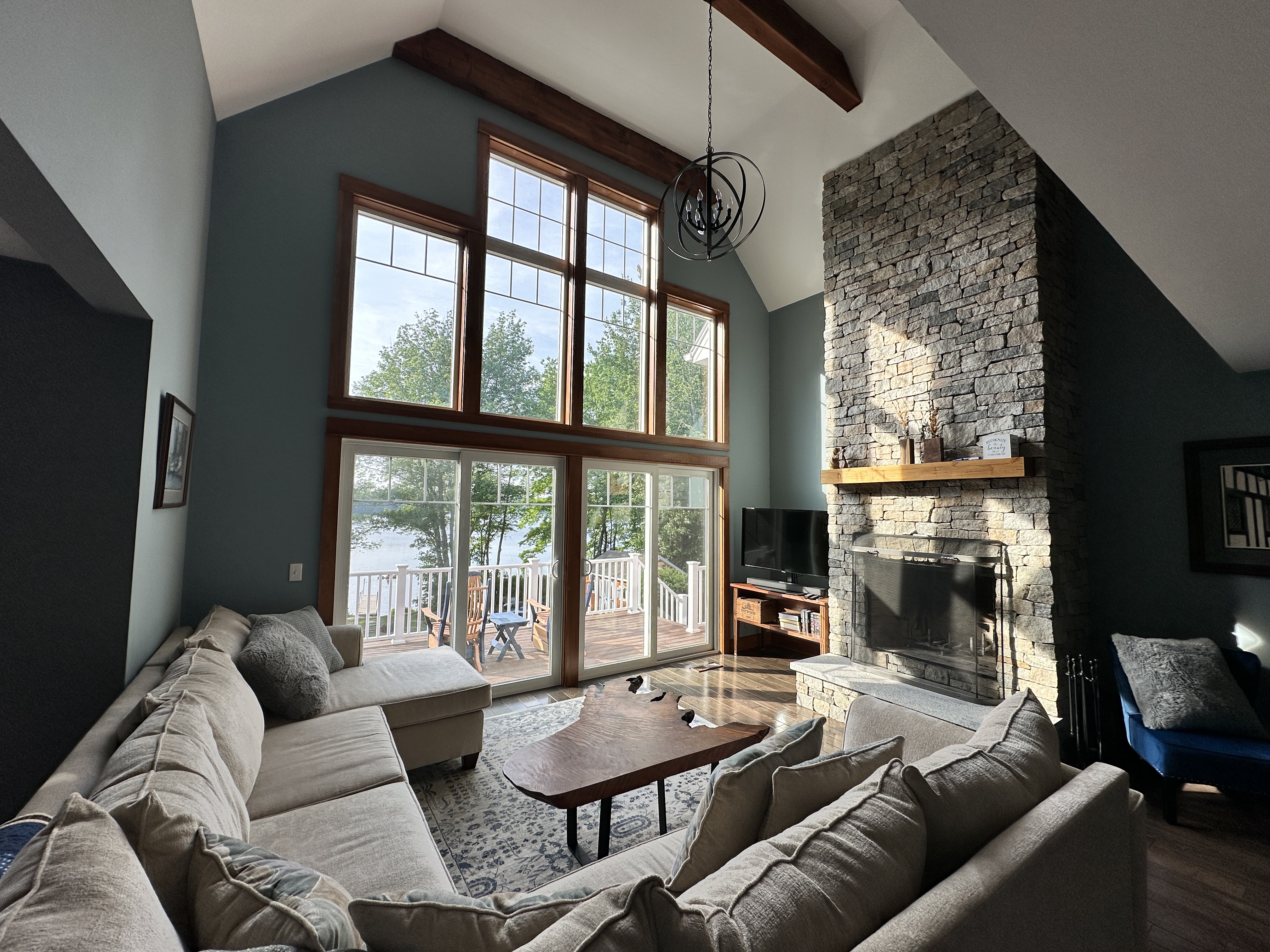 The great room — Harmony House, Harvey Lake NH