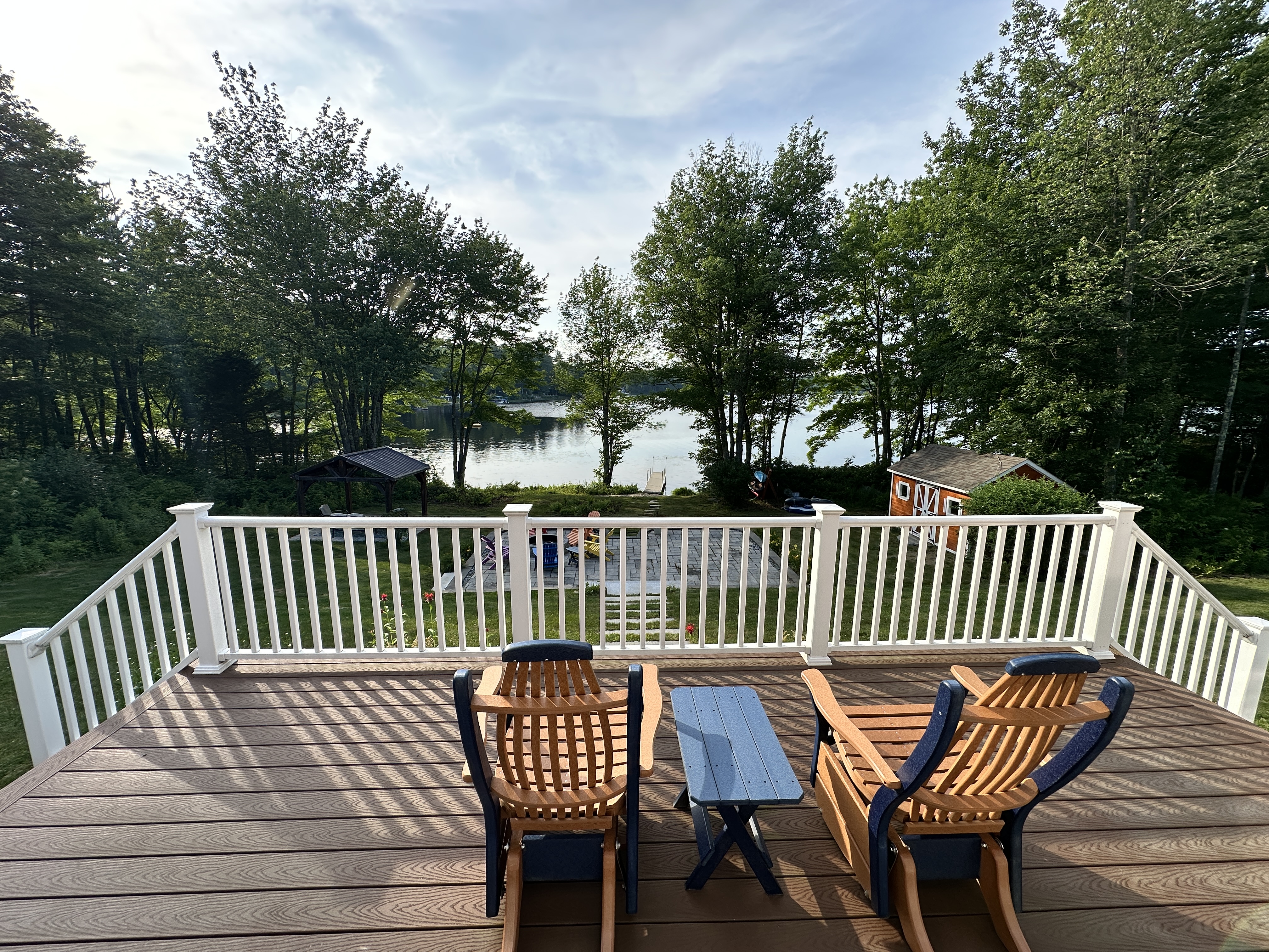 Back deck — Harmony House, Harvey Lake NH