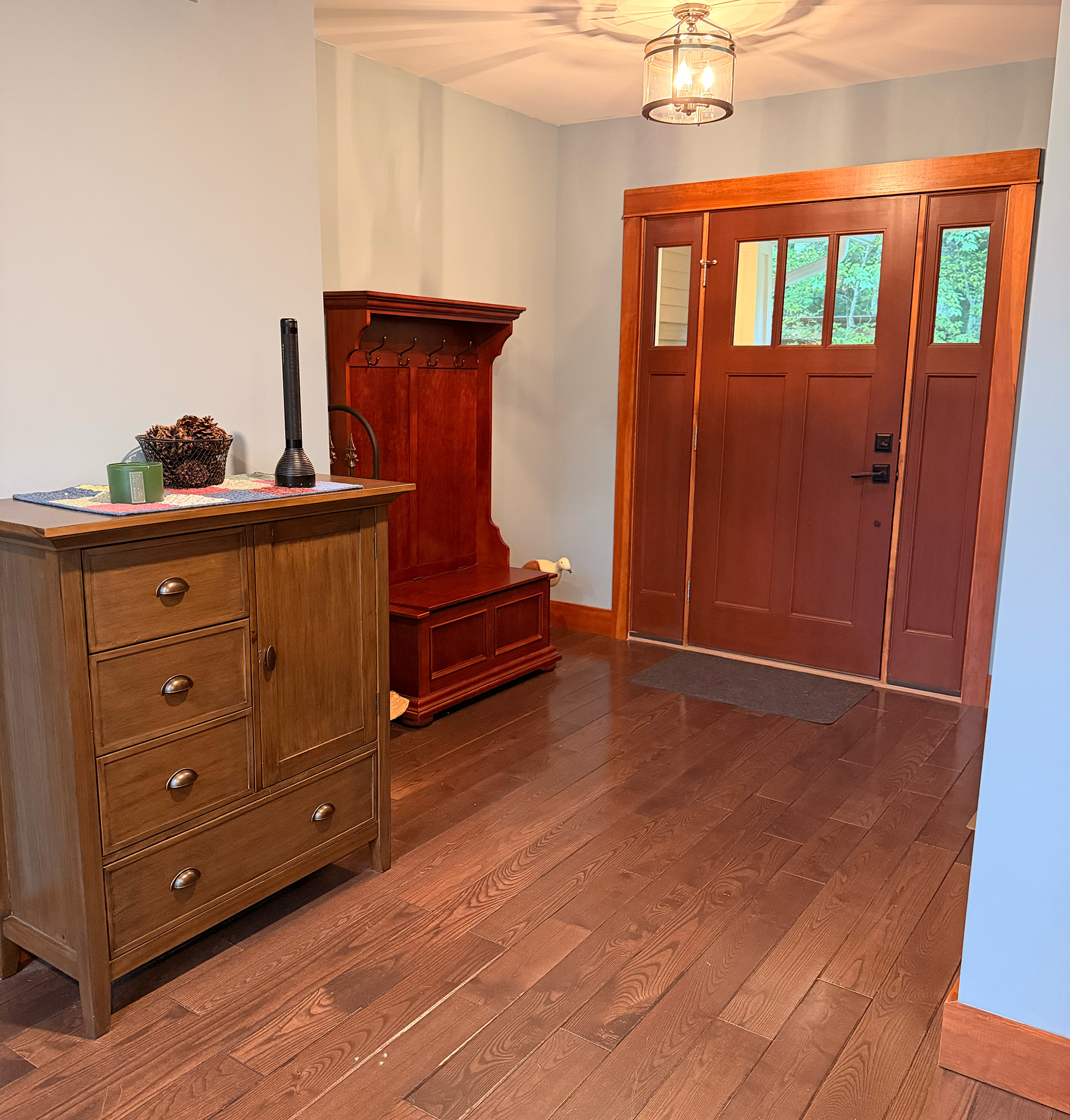 The front hall— Harmony House, Harvey Lake NH