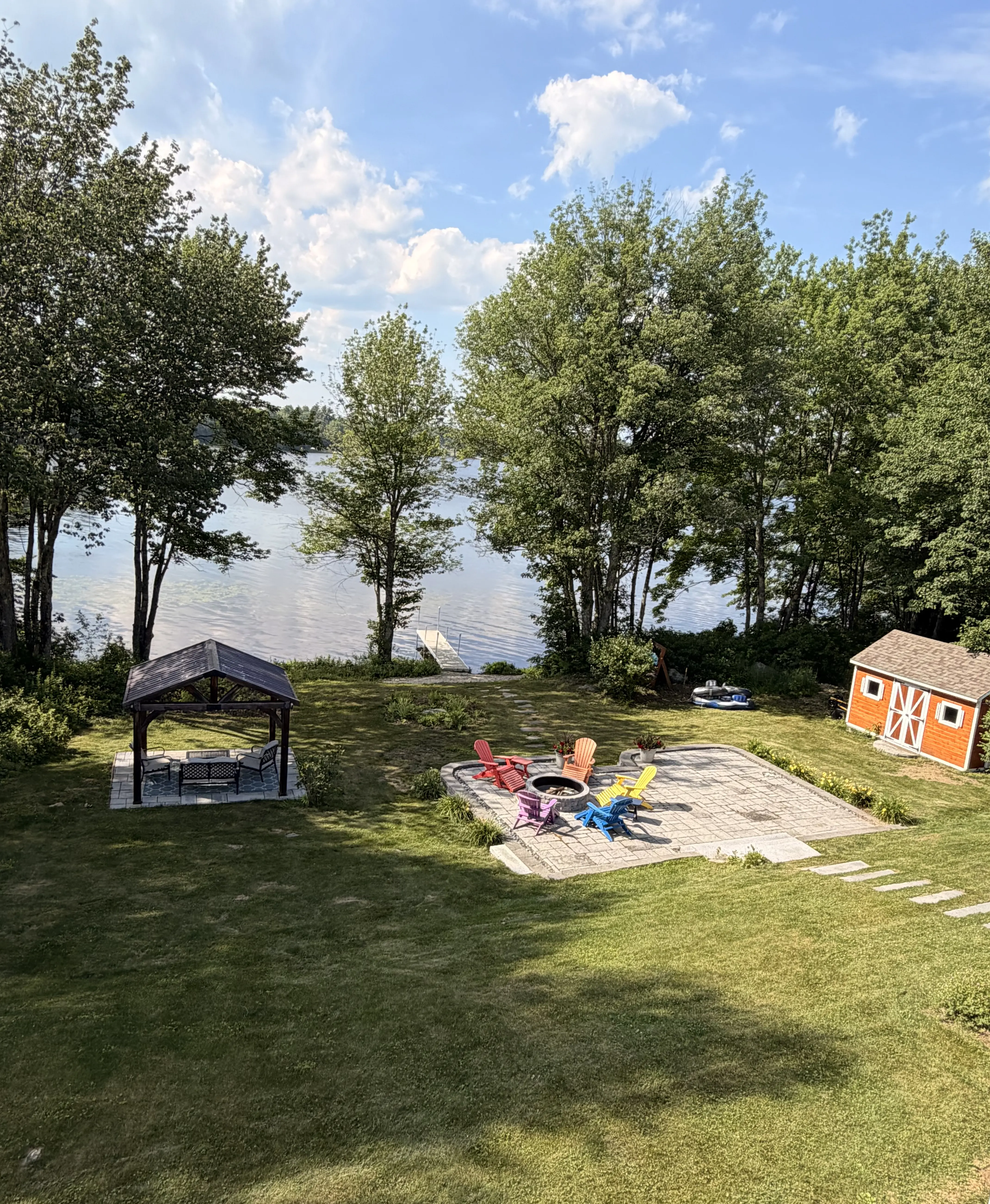 Full lakefront view — Harmony House, Harvey Lake NH