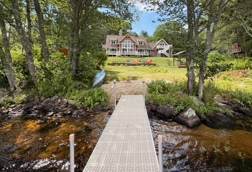 The house from the water — Harmony House, Harvey Lake NH