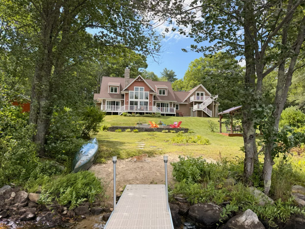 The house from the water — Harmony House, Harvey Lake NH